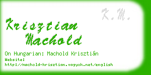 krisztian machold business card